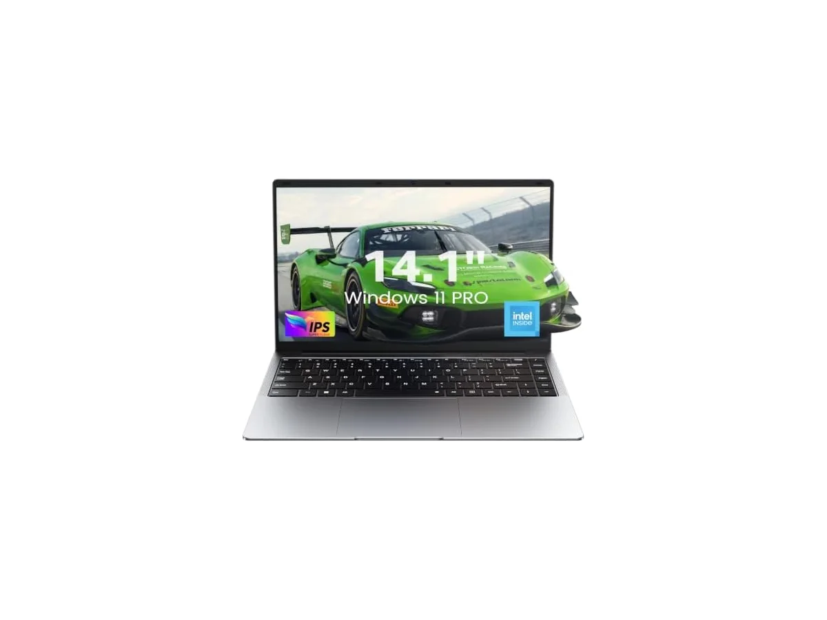 Kayoote Portátil 14,1'' Win 11 Pro, Intel Pentium J3710 Quad-Core hasta 2,64GHz, 8GB RAM, SSD M.2 128GB,…