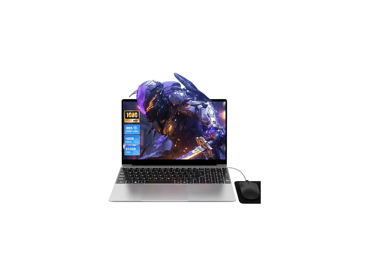 Portátil 15,6'', 16GB RAM+512GB SSD, N95 Hasta 3,4 GHz, Teclado Iluminado/Teclad Numérico, Win11 PC…