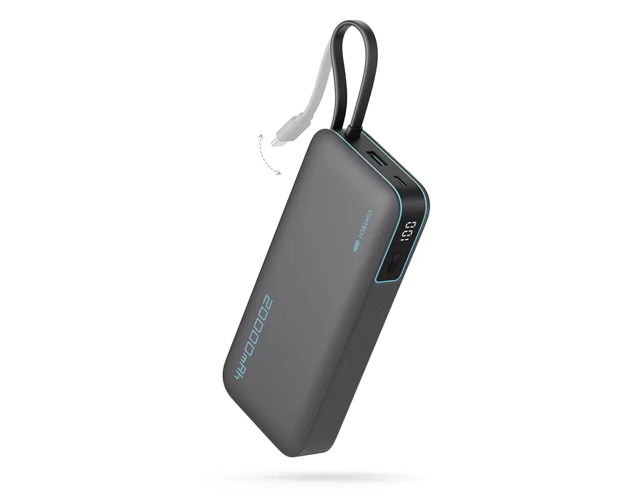 CUKTECH CP25 Power Bank 20.000mAh, Batería Portátil con Cable USB-C Integrado, PD 45W powerbank con 1 x USB-A, Batería Externa Carga Rápida Compatible iPhone 17 Pro MAX, Galaxy, Xi