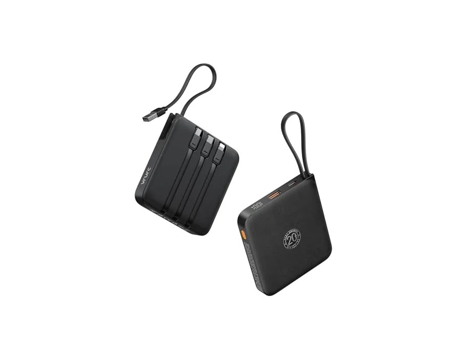 VRURC Power Bank, 22,5W 20000mAh Mini Powerbank con 4 Cables Integrado foto 2