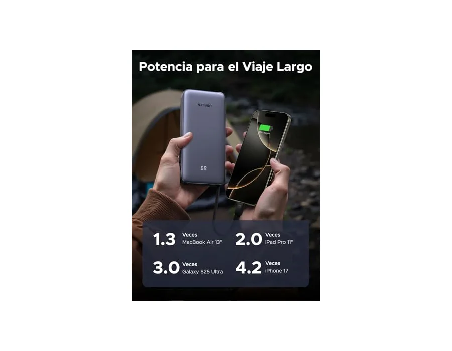UGREEN Nexode 45W Power Bank 20000mAh Batería Externa Portátil Carga Rápida foto 3