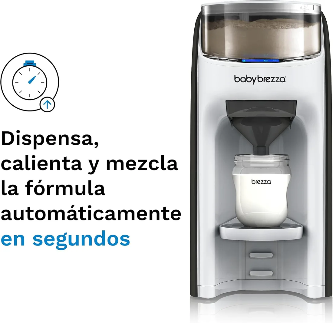 Baby Brezza - Formula Pro Advanced, Preparador de Biberones Automático y Dosificador de Fórmula, Máquina para hacer Biberones, Incluye Recambio de Embudo y Cubierta, Set Blanco foto 2