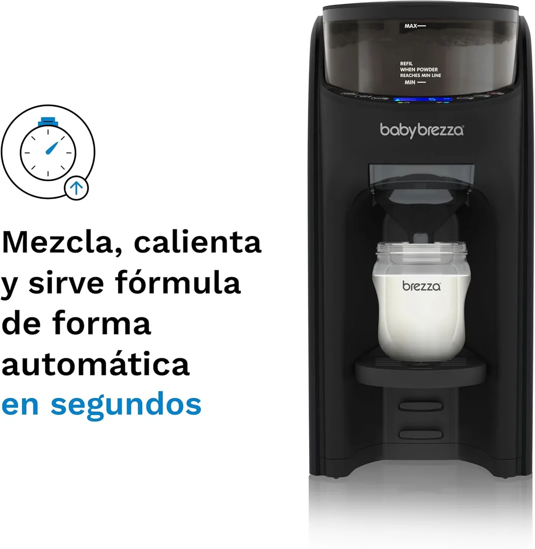 Baby Brezza - Formula Pro Advanced (Preparador de Biberones y Dispensador de Fórmula) - Automático - Dosifica Y Mezcla Agua Caliente Y Leche En Polvo Con Sólo Pulsar Un Botón (Negro) foto 2