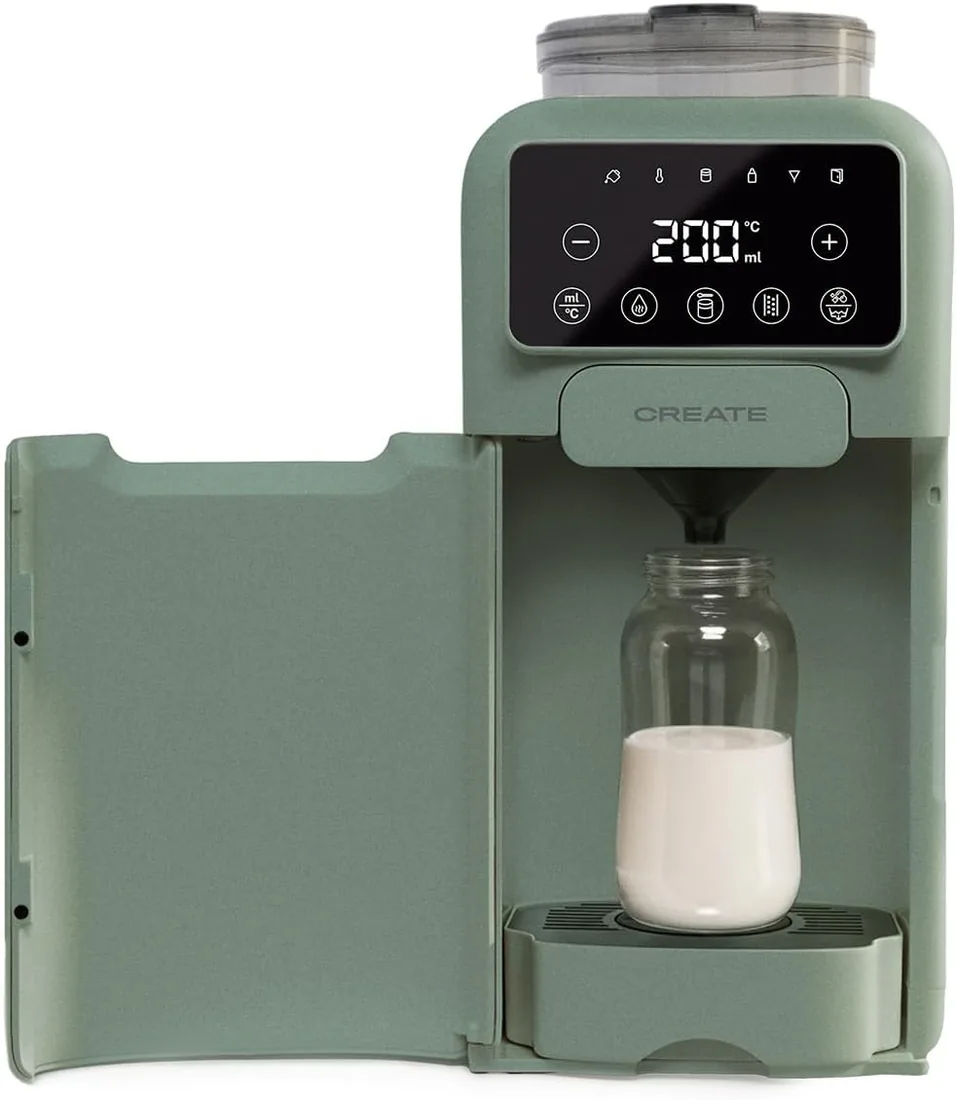 CREATE/BABY THERA MATIC/Preparador de biberones automático con dosificador de fórmula verde sage/Temperatura y dosificación ajustables, diferentes alturas de biberón, autolimpieza, 1350W foto 3