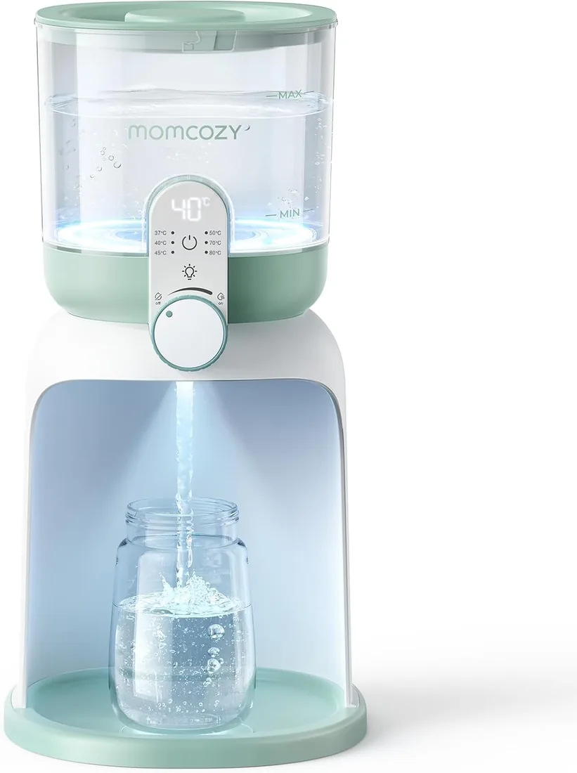 Momcozy calienta biberones con luz doble, 1,69L, 6 niveles de temperatura | Preparación rápida de leche, dispensador de agua caliente para alimentación infantil, uso recomendado de agua purificada