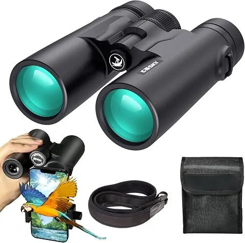 Gosky 1042 B - Prismáticos 10x42 para observación de Aves, Estrellas, paisajes, Viajes, Caza, conciertos, Deportes y Juegos al Aire Libre