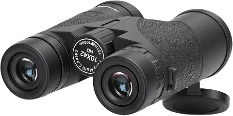 GOWENIC Binoculares 10x42 HD, Prismáticos Compactos con Recubrimiento Multicapa, Oculares Giratorios para Observación de Aves, Viajes, Senderismo y Conciertos foto 2