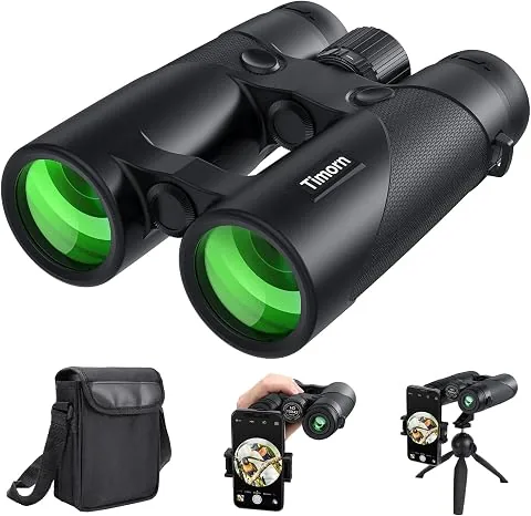 Timorn Prismáticos Profesionales Largo Alcance 10x42 Potentes | Lentes FMC para Imágenes Claras y Nít
