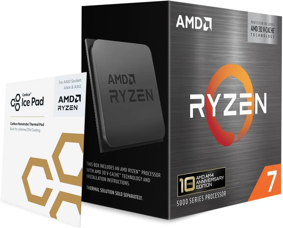 AMD Ryzen 7 5800X3D Edición 10.º Aniversario, procesador de sobremesa para Socket AM4 y Memoria DDR4. foto 3