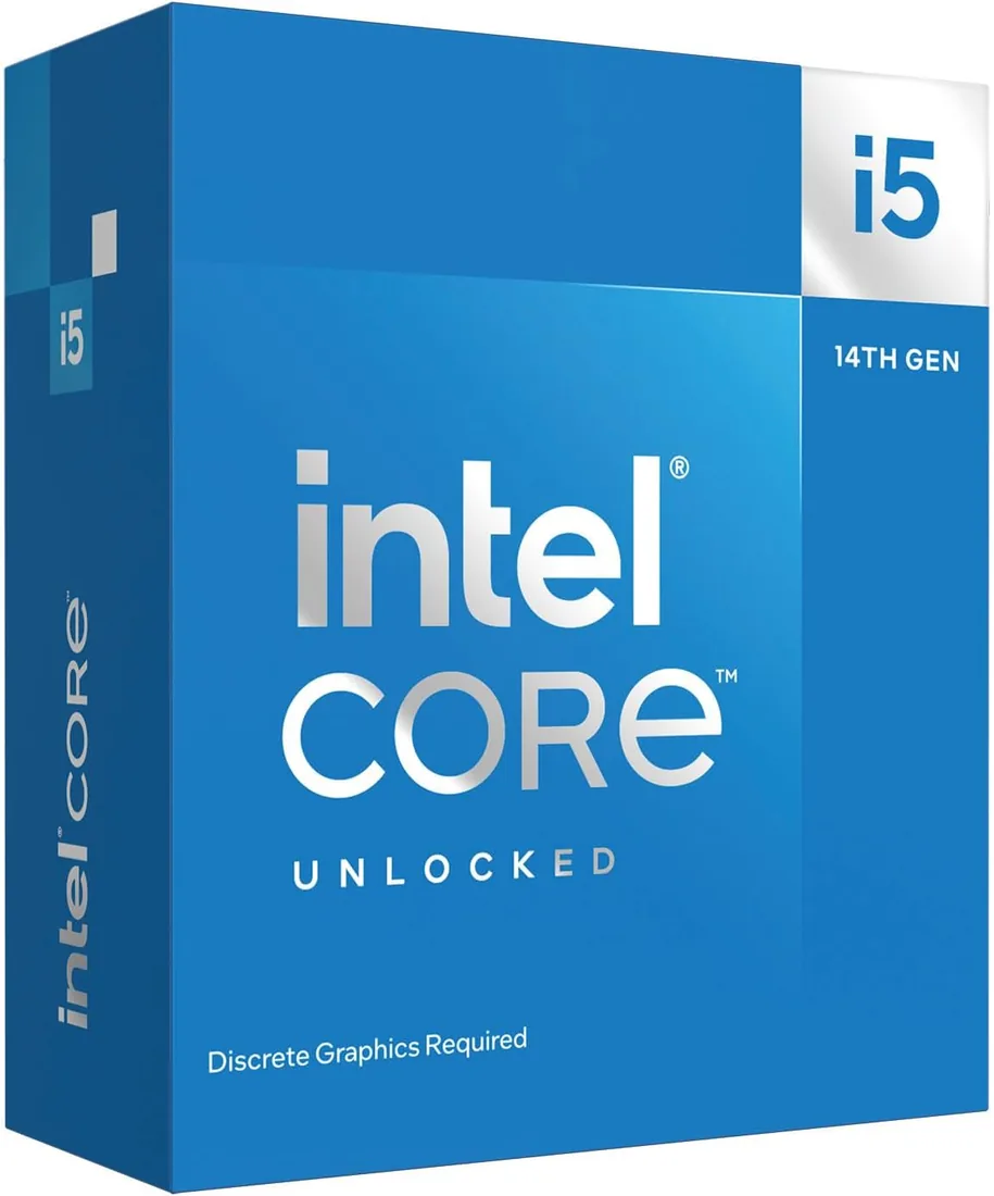 Intel® Core™ i5-14600KF, procesador para Equipos de sobremesa, 14 núcleos (6 P-Cores + 8 E-Cores) hasta 5,3 GHz