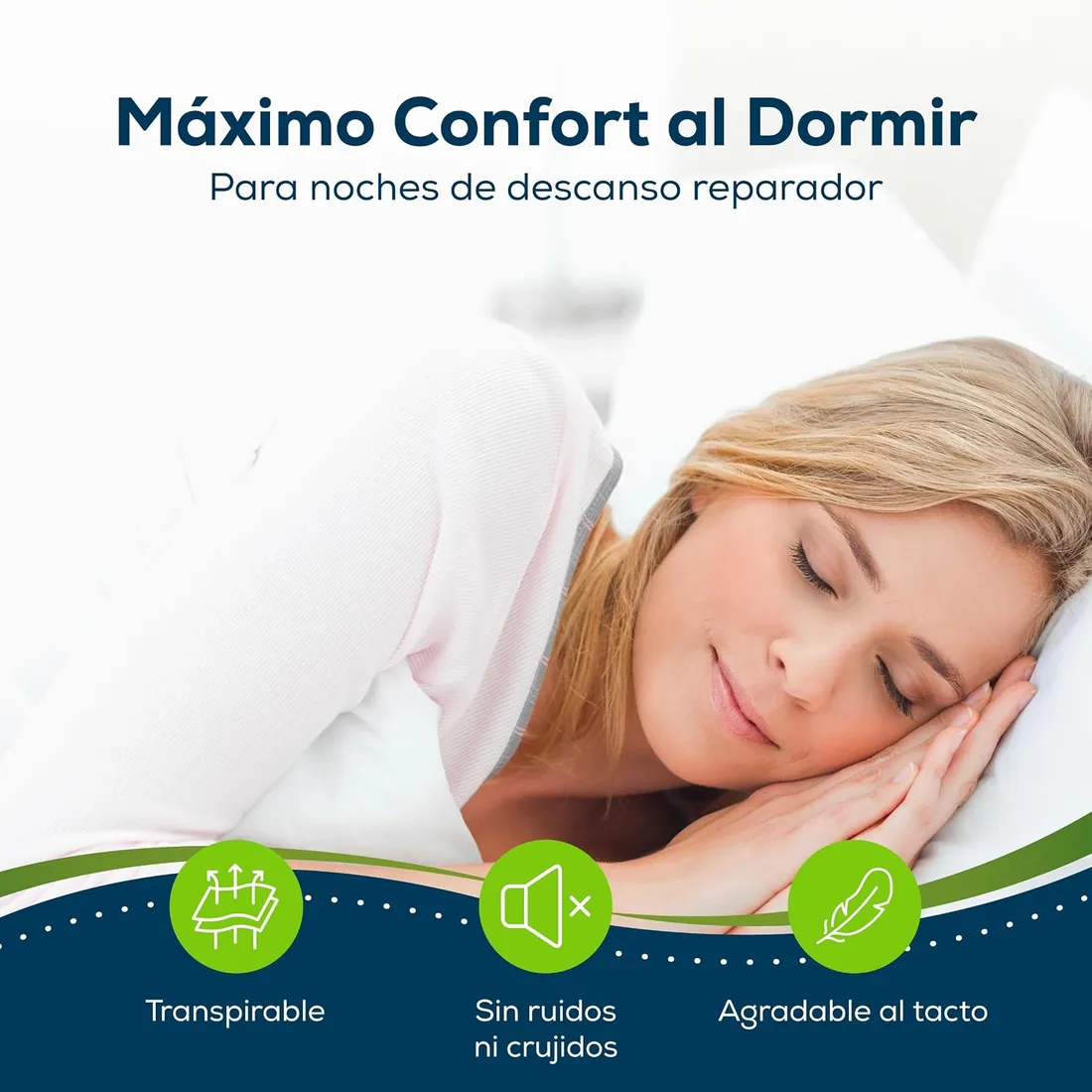 Sensalou Protector de Colchón Impermeable 180x200 cm - Sábana Bajera de | Funda para cama King transpirable y antialérgica, ajustable para colchones de 25 cm, lavable a 95 °C e ideal para alergias foto 3