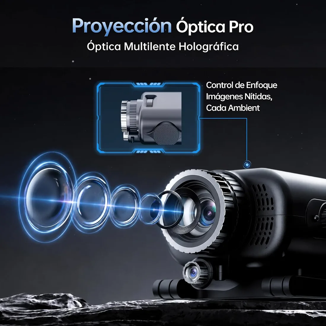 Homelist Proyector LED de cielo estrellado, Proyector Estrellado | Luz Nocturna con Altavoz Bluetooth y Ruido Blanco, 60 Efectos de Luz, Ayuda a Dormir para Bebés y Adultos foto 3