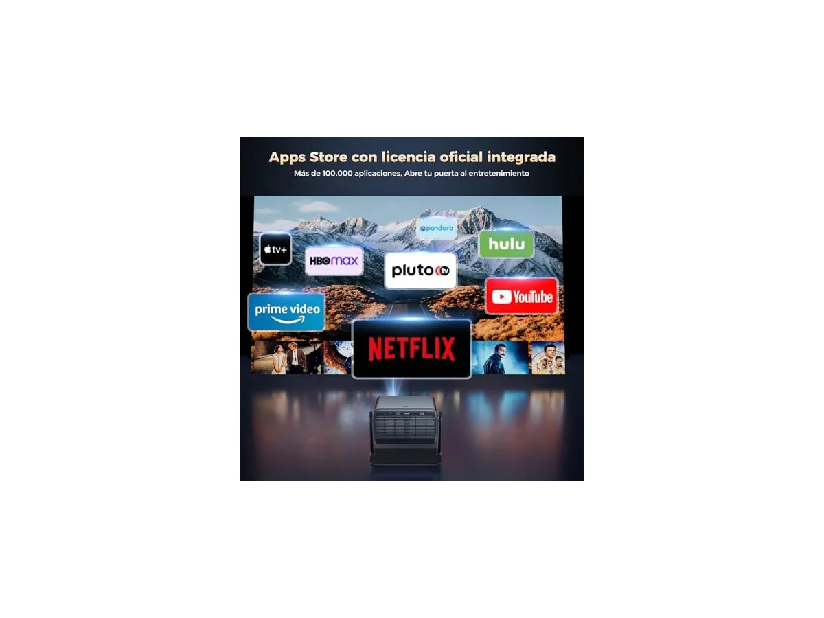 30000 Lúmenes Proyector Supported WiFi Bluetooth, AMEELA 1080P Videoproyector Compatible con… foto 2