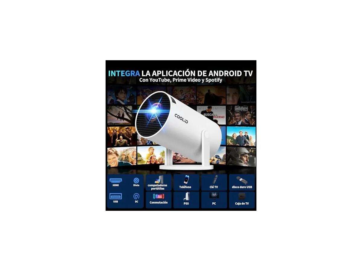 [App Integrada] Mini Proyector 4K Support 1080p con WiFi 6 y Bluetooth 5.4 foto 3