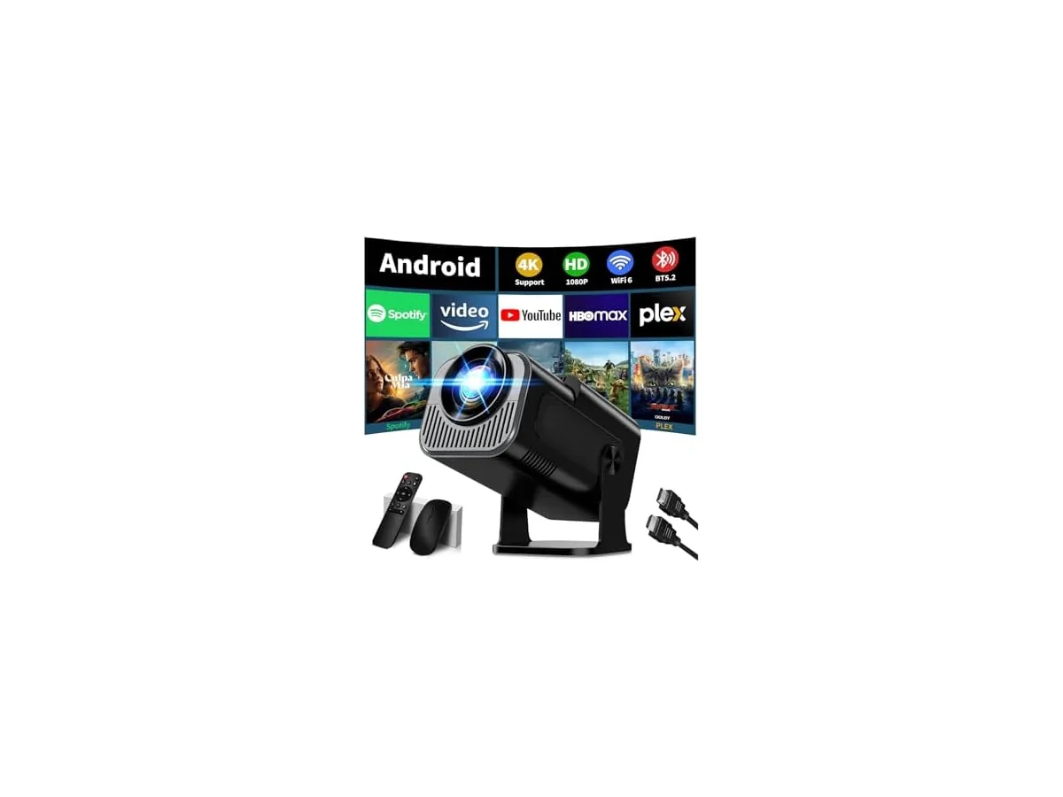 [App Integrada & 2026 Upgraded] Mini Proyector 4K 1080P Proyector Vídeo con WiFi 6 Bluetooth 5.2 Support…