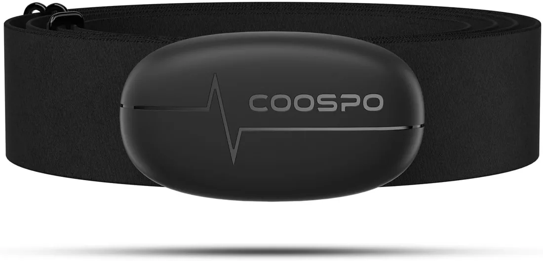 COOSPO Correa de Pecho para Monitor de frecuencia cardíaca H6, Bluetooth Ant+ HRM, para Correr, Ciclismo, Gimnasio, Deportes