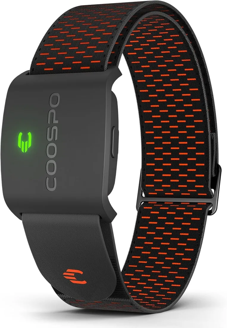 COOSPO HW9 Pulsómetros HRV Zona de Frecuencia Cardíaca Banda Bluetooth5.0 Ant+ con Memoria Sensor LED, IP67 Impermeable Rechargeable Heart Rate Monitor Bracelet Compatible con Wahoo Strava Polar foto 2