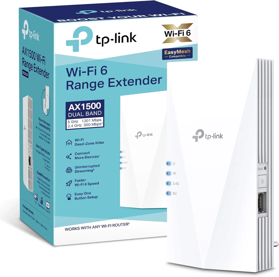 TP-Link RE500X Repetidor WiFi 6 AX1500 Doble Banda, 1 Puerto GE, EasyMesh | Amplificador de Señal WiFi. Conexión Estable. Modo Punto de Acceso. Botón WPS para Configuración Fácil. App Tether. foto 2