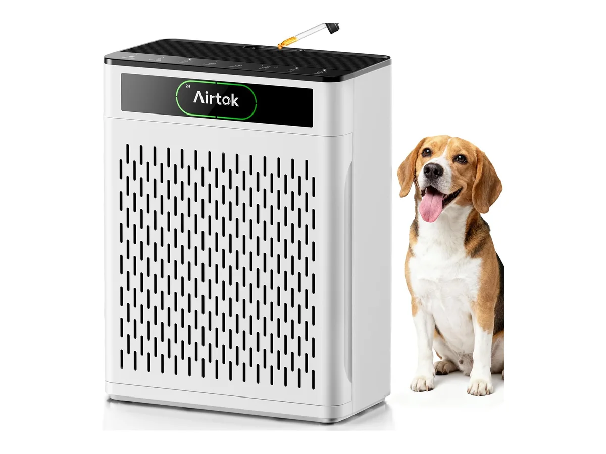 AIRTOK Purificador de Aire, Cubre Hasta 170m², Filtro HEPA Para Alergias, Humo, Caspa De Mascotas y…