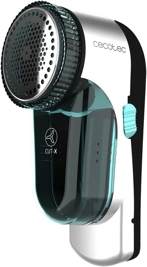 Cecotec Quitapelusas Recargable Cut-X 4500 Cloth. 45 Minutos de Autonomía, Rejilla en 3 Tamaños, Sistema de Seguridad, 8800 RPM, Cabezal Regulable y Cepillo de Limpieza, Ergonómico