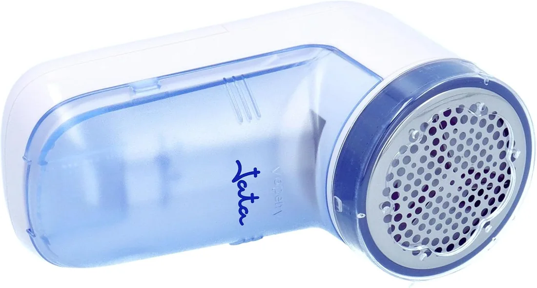 JATA QP398N Quitapelusas Eléctrico con Cuchillas de acero inoxidable. Contenedor de pelusas desmontable. Funciona con pilas. Accesorios: cepillo para limpieza. Elimina pelusas, bolitas y rozaduras foto 2