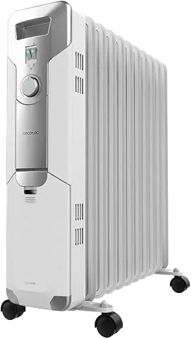 Cecotec Radiador Eléctrico de Aceite ReadyWarm 11000 Space. 11 Módulos, Bajo Consumo, 2500 W, 3 Niveles, Recogecables, Sistema de Seguridad, Ruedas, 25 m2 foto 3