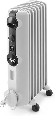 De'Longhi Radia S – Radiador de Aceite para Estancias de Hasta 45 m³, Calefactor Eléctrico con Termostato de Seguridad, 7 Aletas, Función Antiheladas, Portátil, 1500W, Blanco (TRRS0715) foto 2