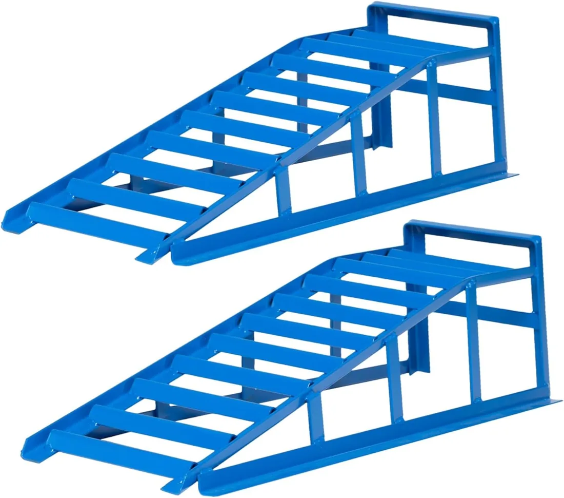 Cartrend 50156 Set de Rampas Extra Sólidas y Anchas, Soporta 1600kg, Ancho de Rueda hasta 225 mm