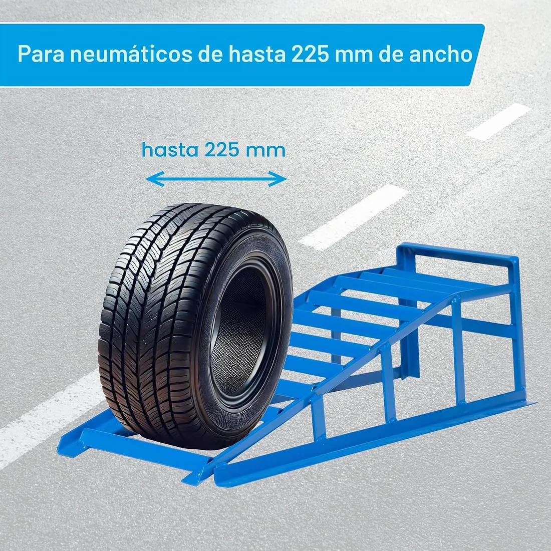 Cartrend 50156 Set de Rampas Extra Sólidas y Anchas, Soporta 1600kg, Ancho de Rueda hasta 225 mm foto 3