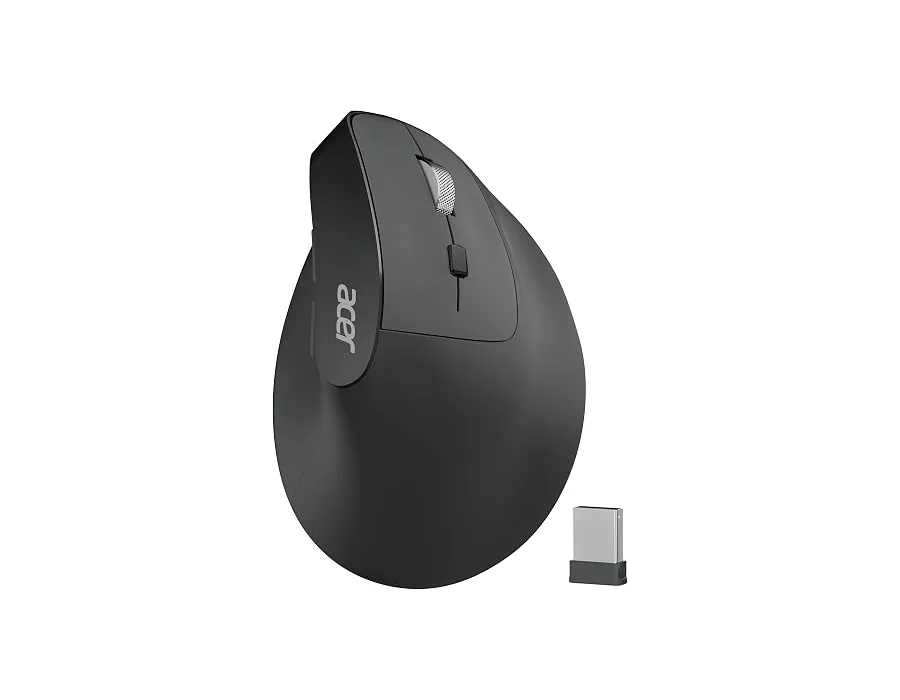 Acer Ratón Inalámbrico Ergonómico, Ratón Vertical Recargable 2,4GHz