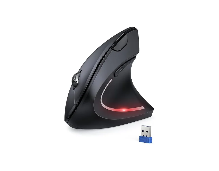 TECKNET 2.4G Ratón Vertical Inalámbrico, 4800DPI 5 Niveles Ajustable Ratón foto 3