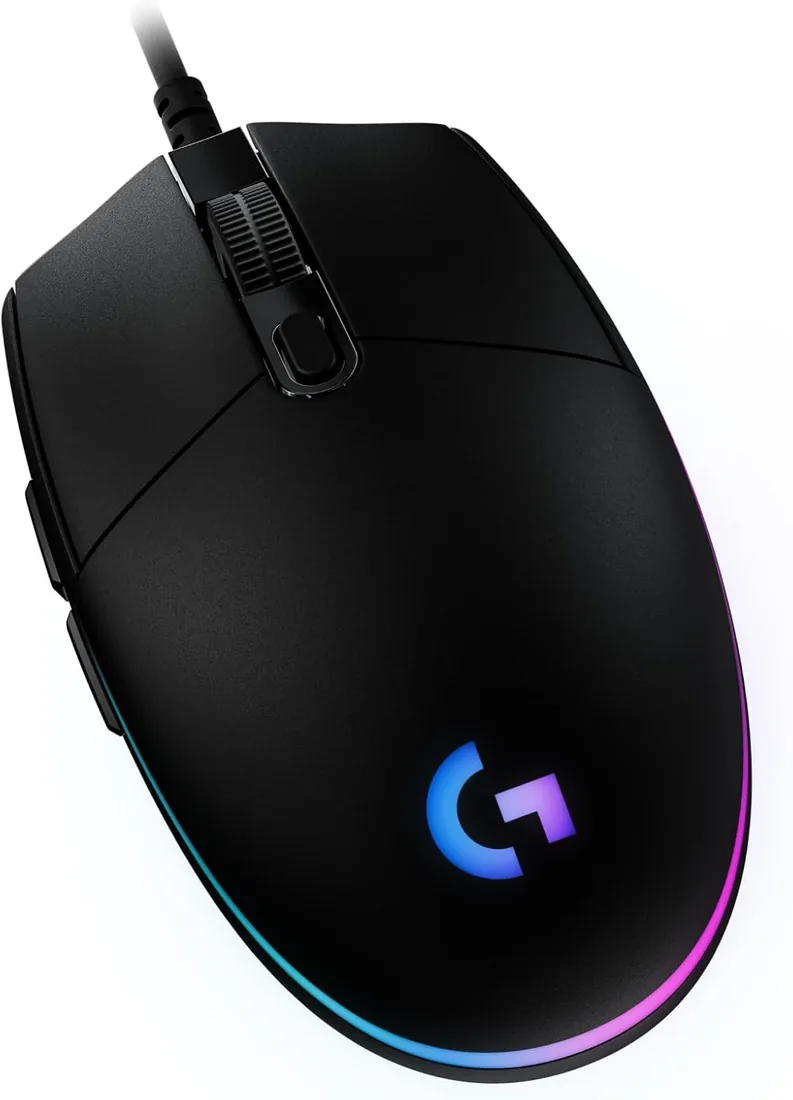 Logitech G G203 LIGHTSYNC Ratón Gaming con Iluminación RGB Personalizable | 6 Botones Programables, Captor 8K para Gaming, Seguimiento de hasta 8,000 DPI, Ultra-ligero - Negro