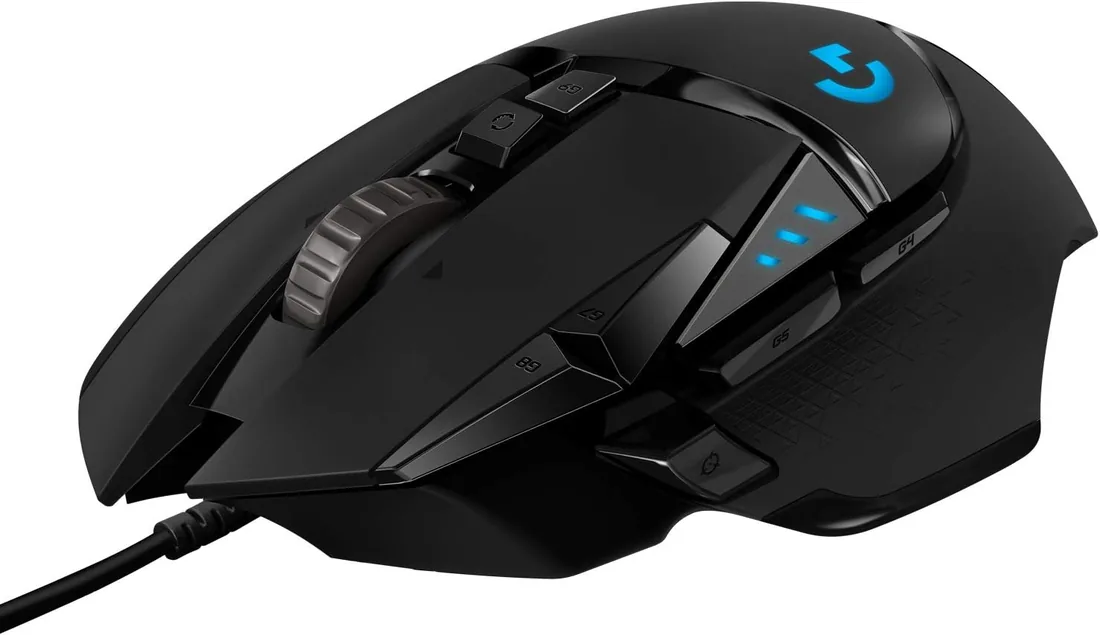 Logitech G G502 Hero Ratón Gaming con Cable Alto Rendimiento | Captor HERO 25K, 25,600 DPI, RGB, Peso Personalizable, 11 Botones Programables, Memoria Integrada, PC/Mac - Negro foto 3