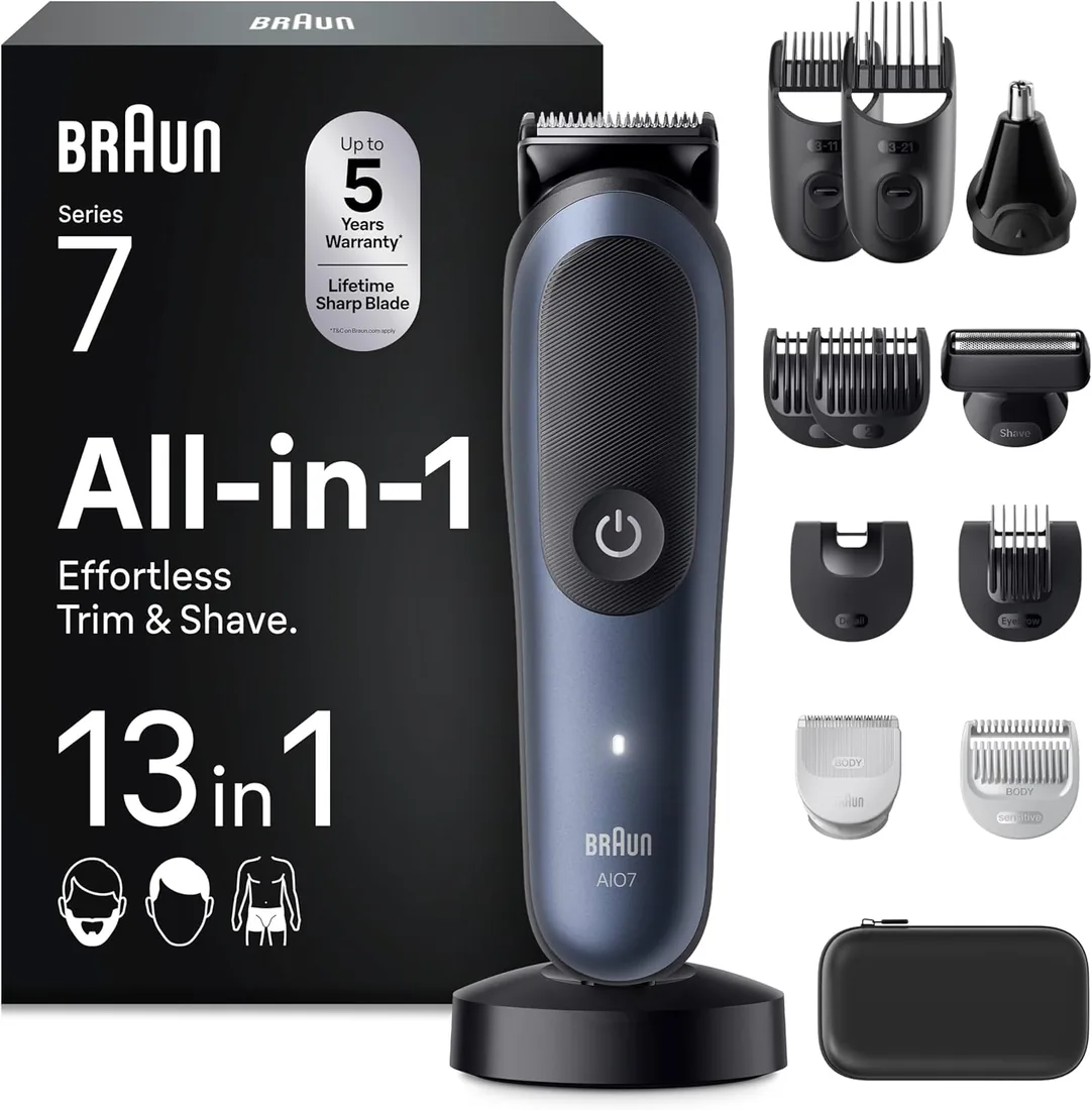 Braun Recortadora Todo en Uno Series 7, AIO7565, Azul