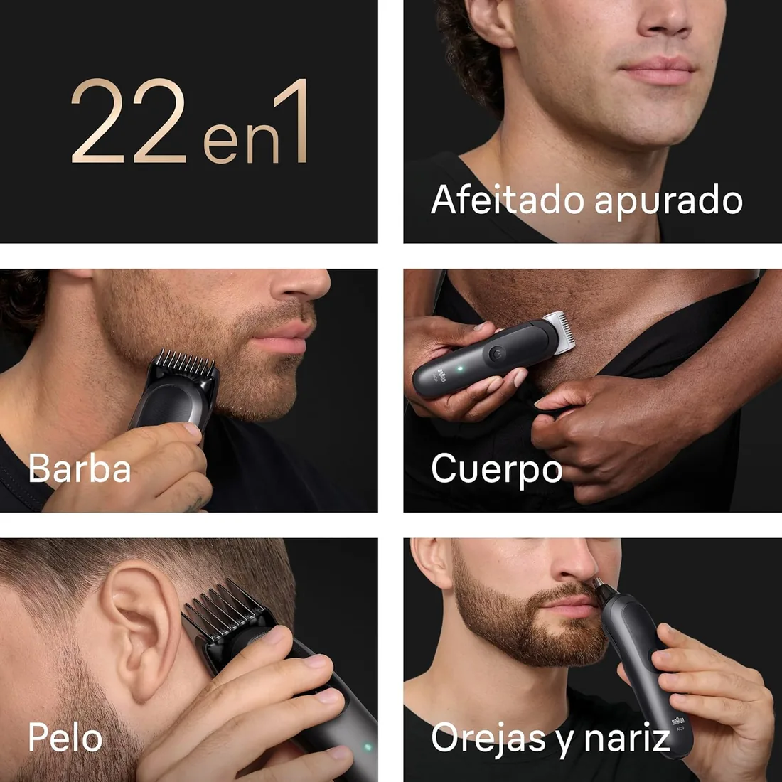 Braun Recortadora Todo En Uno Series 9, AIO9545, Gris + GilletteLabs foto 3