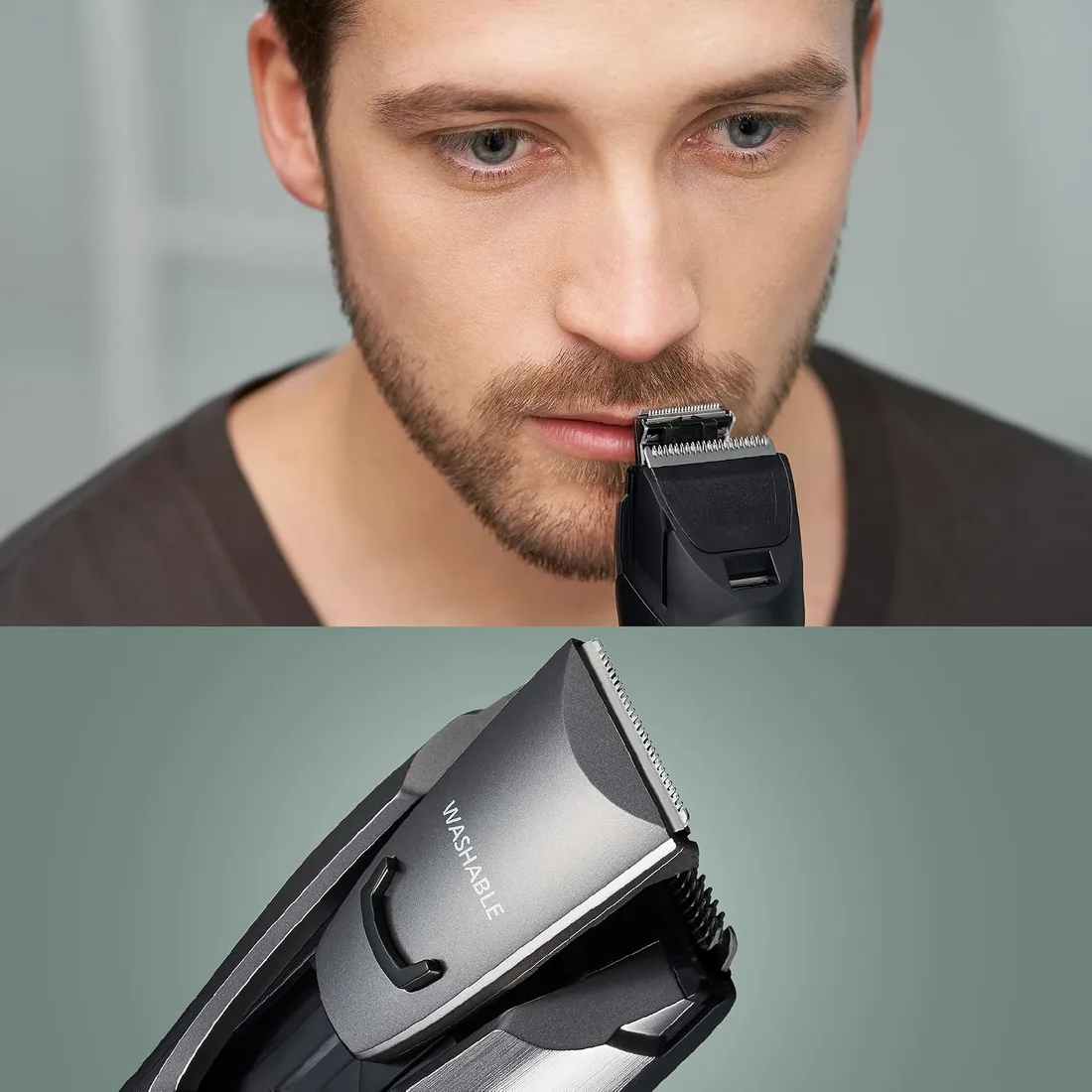 Panasonic ER-GB80-H503 Trimmer de Barba, Cabello y Cuerpo para Hombres, Afeitadora Portátil, 39 Configuraciones de Longitud, 3 Accesorios, Detallado, Operación Inalámbrica y con Cable, Plateada Oscura foto 3