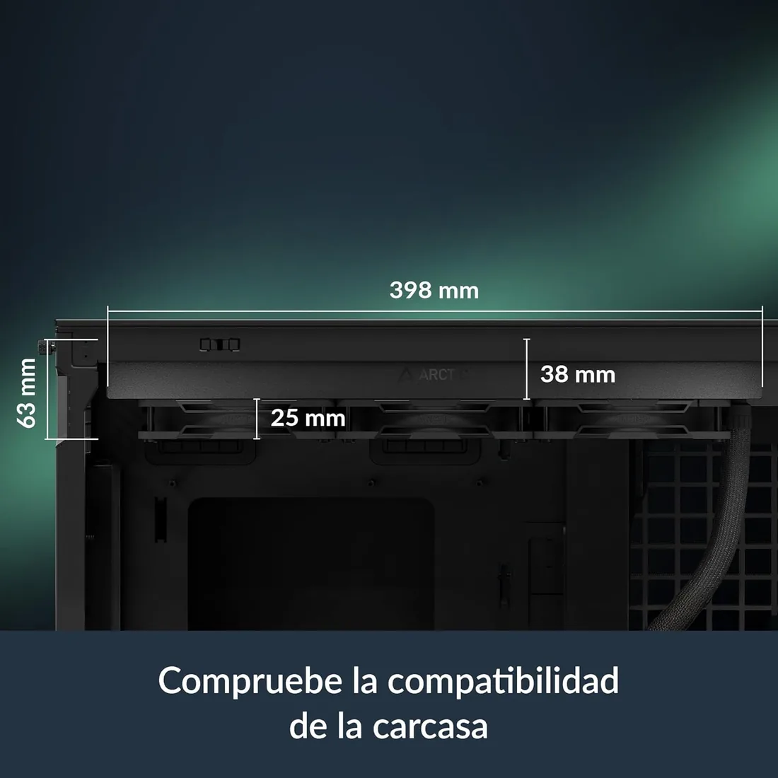 ARCTIC Liquid Freezer III Pro 360 - Refrigeracion Liquida PC, AIO para CPU, 3x120 mm, 38 mm Radiator, Bomba PWM, Ventilador VRM, AMD AM5/AM4, Intel LGA1851/1700 Marco de Contacto - Negro foto 2