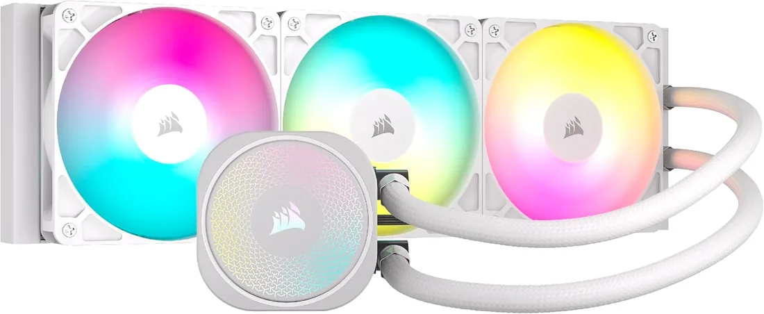 CORSAIR Nautilus 360 RS ARGB Refrigeración Líquida de CPU – 360mm AIO – Conexión Directa a la Placa Base – Intel LGA 1851/1700, AMD AM5/AM4 – 3X RS120 ARGB Ventiladores Incluidos – Blanco foto 3