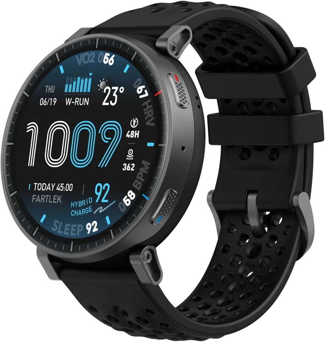 Amazfit Active MAX Reloj Inteligente 48mm, Pantalla AMOLED 1.5", Batería hasta 25 Días, Mapas, NFC, GPS, 170+ Deportes, Resistente al Agua, Ritmo Cardíaco y Sueño, Smartwatch para Android iPhone