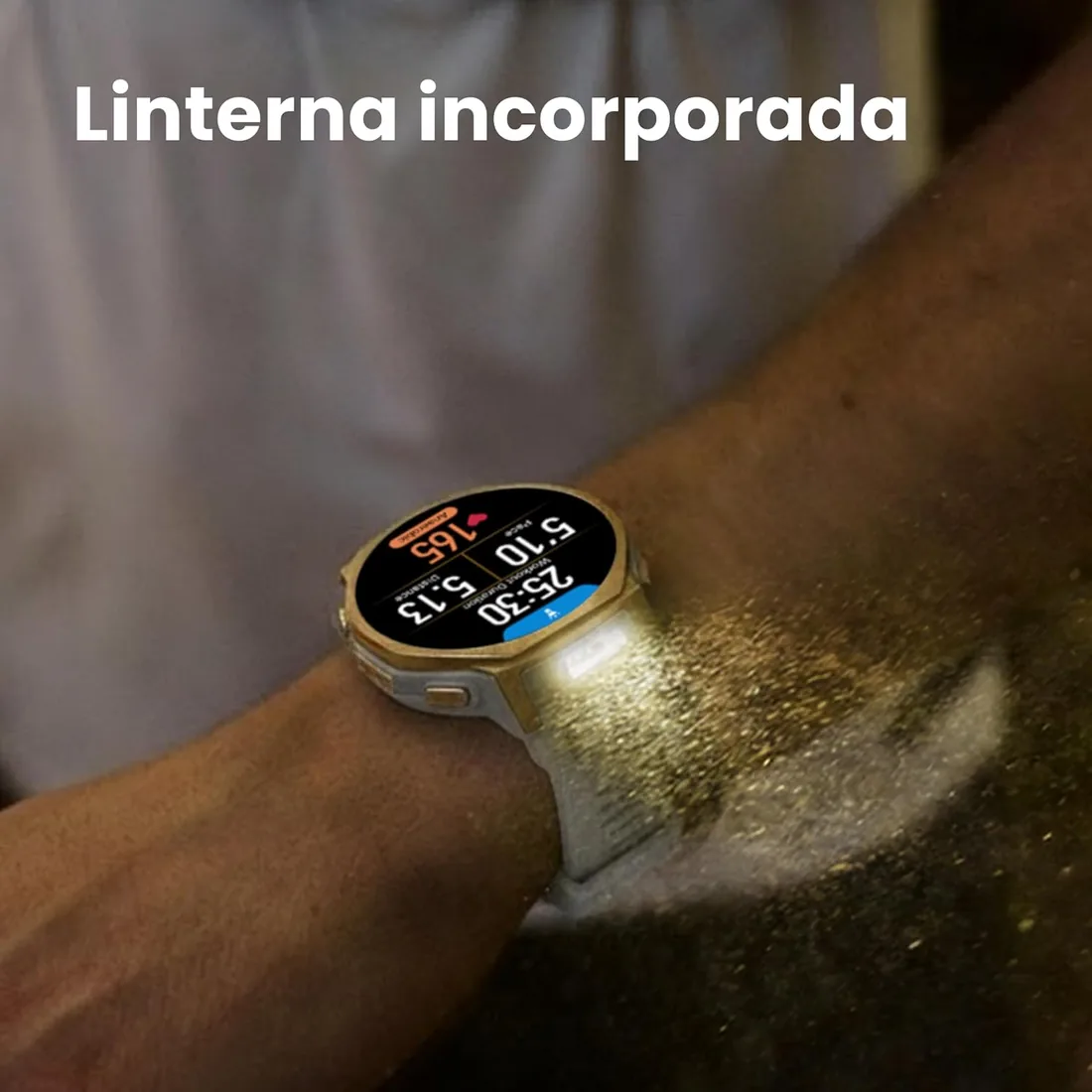 Amazfit T-Rex 3 Pro Reloj Inteligente Deportivo para Hombre, Pantalla AMOLED de Zafiro, Bisel de Titanio, GPS de Banda Dual, Mapas Sin Conexión, Linterna Incorporada, para Android iPhone foto 3