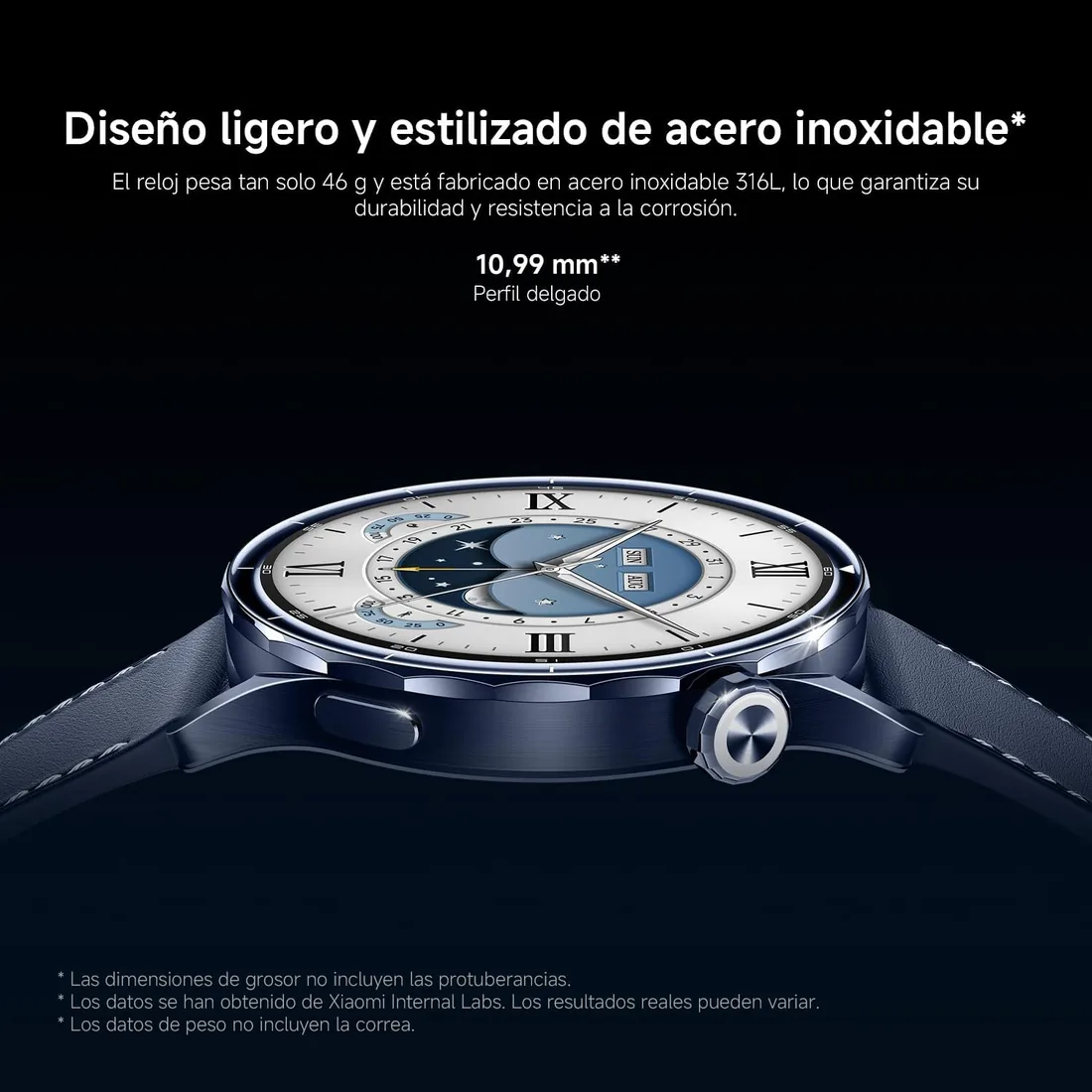 XIAOMI Watch S5 46 mm, smartwatch Hombre y Mujer, GPS, 21 días, Negro | Brillo de 2500 nits, sensor de salud 4 LED, sueño 2.0, mapas sin conexión, HyperOS, control por gestos foto 3
