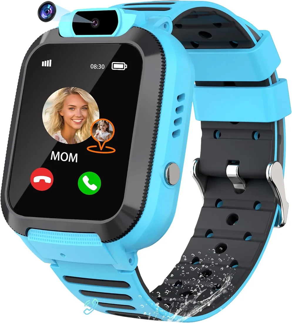 Reloj Inteligente Niño Niña con GPS Localizador Juego Chat de Voz | SOS Digital Despertador IP68 Impermeable Teléfonos Llamadas Cumpleaños Regalos Modelo de Aula Smartwatch para Niños Niñas foto 3