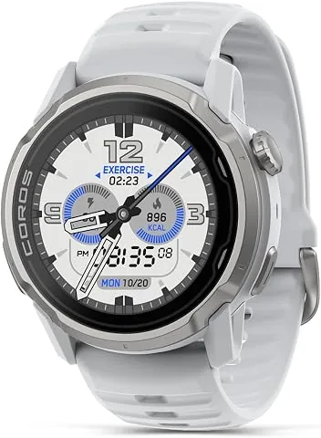 COROS Apex 4 (46mm) Reloj GPS con Pantalla Táctil MIP de 1.3" - Blanco | Mapas Globales con Navegación por Pasos, Batería