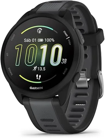 Garmin Forerunner 165 Music, Reloj Inteligente para Correr con GPS, Negro | Pantalla Táctil AMOLED, Métricas Optimizadas,