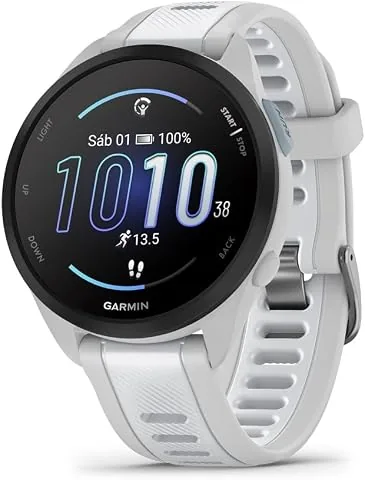 Garmin Forerunner 165, Reloj Inteligente para Correr con GPS, Blanco | Pantalla Táctil AMOLED, Métricas Optimizadas, Plane foto 3