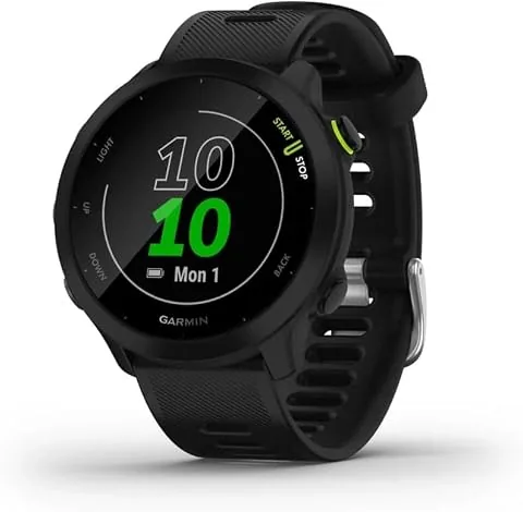Garmin Forerunner 55, Reloj inteligente para running con GPS, Planes de entrenamiento, Notificaciones y seguimiento del bienestar, Color Negro foto 2