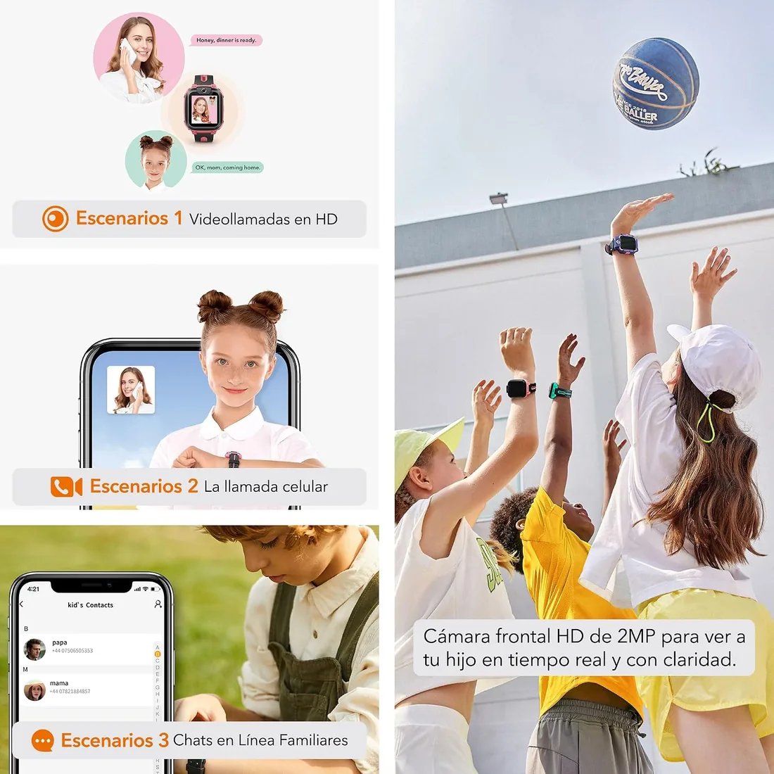 imoo Z1 Reloj Inteligente Niño 4G, Reloj Niño con Videollamada, Reloj GPS Niños con Llamada, Chat, SOS, Smartwatch Niños con Class Mode, Waterproof IPX8, Relojes Niña Watch -Verde foto 2