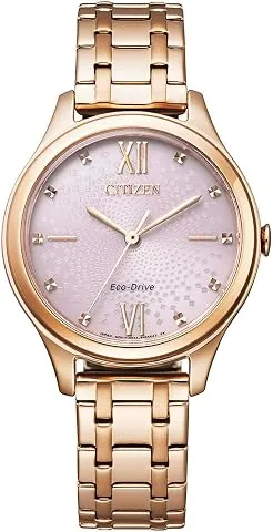Eco-Drive - Reloj analógico para mujer con correa de acero inoxidable