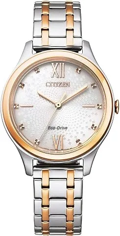 Women's Analogue Eco-Drive Watch with a Stainless Steel Band