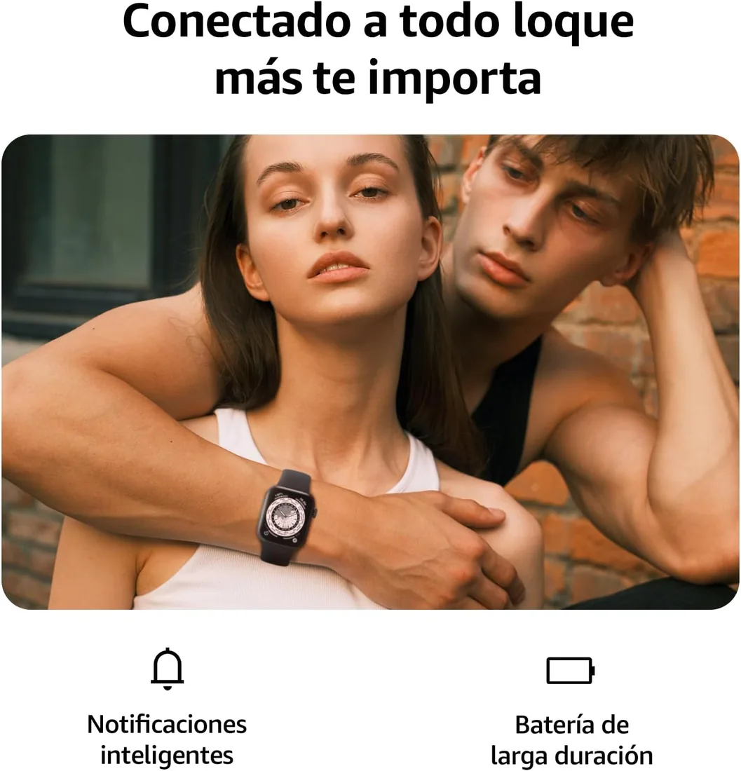 Reloj Inteligente Mujer Hombre, 1.85" Smartwatch con Llamadas Bluetooth, 140+ Modos Deportivos Smart Watch con SpO2/Pulsómetro/Monitor de Sueño/Podómetro, Impermeable IP68 Smart Watch Para Android iOS foto 2